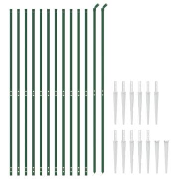 Wire Mesh Fence with Spike Anchors Green 1.4x25m - Secure & Durable