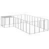 Dog Kennel Silver 10.89 m² Steel - Secure & Durable