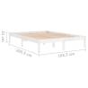 White Solid Wood Pine Bed Frame 160x200 cm | HipoMarket