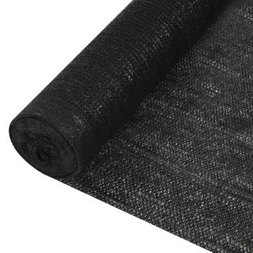 Privacy Net Black 1.2x25 m - Durable HDPE Garden Shade