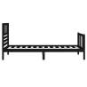 Black Solid Wood Bed Frame 90x200 cm - Stylish & Durable