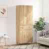 Highboard Sonoma Oak 69.5x34x180 cm Engineered Wood Colour sonoma oak Quantity in Package 1 Model 2 doors 2 drawers 