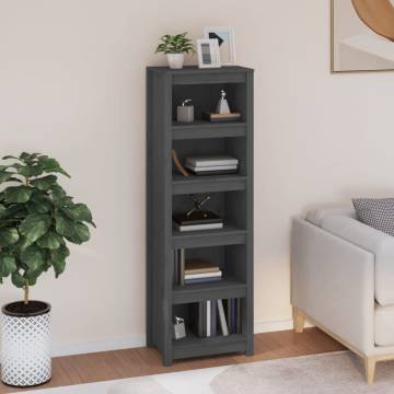 Book Cabinet Grey 50x35x154 cm - Solid Pine Wood