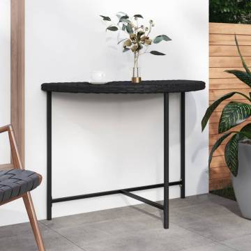 Garden Table Black 100x50x75 cm - Poly Rattan | HipoMarket