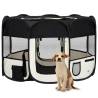 Foldable Dog Playpen with Carrying Bag Black 110x110x58 cm Colour black Size 110 x 110 x 58 cm Quantity in Package 1 