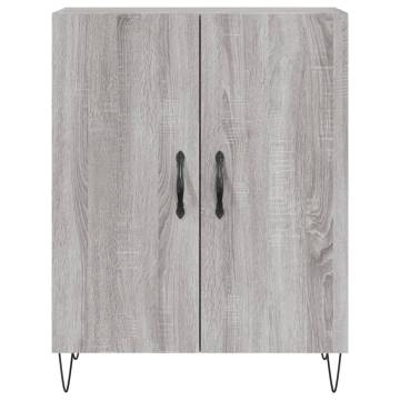 Stylish Highboard Grey Sonoma - 69.5x34x180 cm | HipoMarket