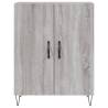 Stylish Highboard Grey Sonoma - 69.5x34x180 cm | HipoMarket