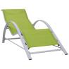 Sun Loungers Set 2 pcs with Table - Aluminium Green