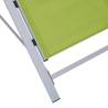 Sun Loungers Set 2 pcs with Table - Aluminium Green