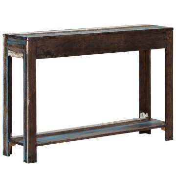 Vintage Solid Wood Console Table - 118x30x80 cm