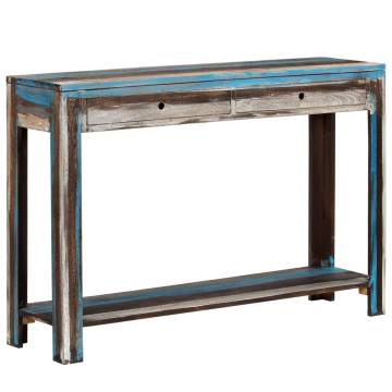 Vintage Solid Wood Console Table - 118x30x80 cm