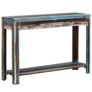 Vintage Solid Wood Console Table - 118x30x80 cm