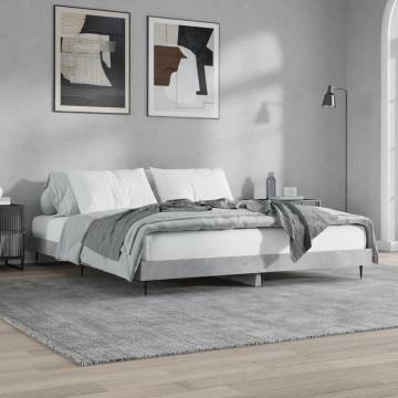 Concrete Grey Bed Frame 160x200 cm - Stylish & Durable