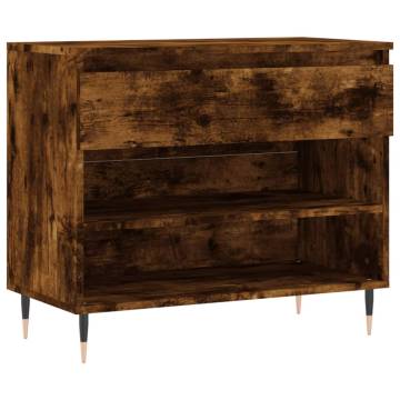 Shoe Cabinet Smoked Oak 70x36x60 cm - Stylish Storage Solution