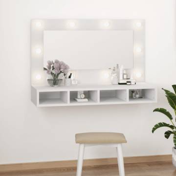 Stylish LED Mirror Cabinet - 90x31.5x62 cm | Hipomarket