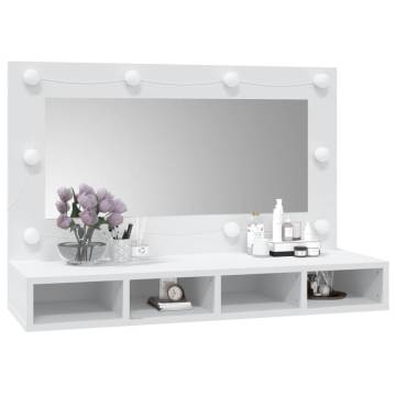 Stylish LED Mirror Cabinet - 90x31.5x62 cm | Hipomarket