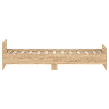 Sonoma Oak Bed Frame 90x200 cm | Durable Engineered Wood