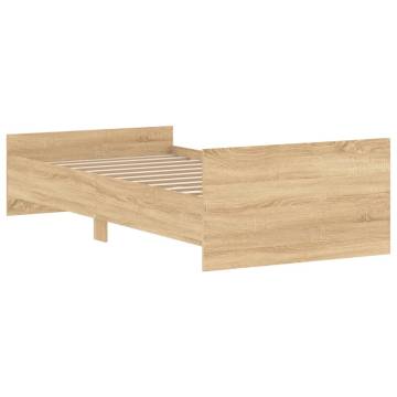 Sonoma Oak Bed Frame 90x200 cm | Durable Engineered Wood