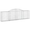 Arched Gabion Baskets 9 pcs - Galvanised Iron Garden Barriers