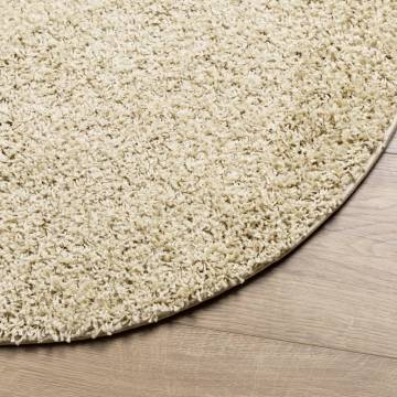 Shaggy Rug High Pile Modern Gold Ø 160 cm | HipoMarket