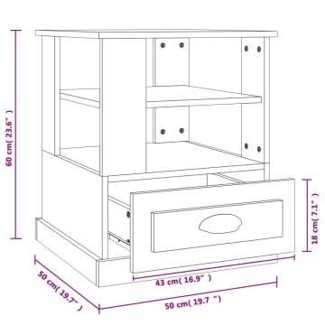 Elegant Grey Sonoma Side Table - 50x50x60 cm | HipoMarket