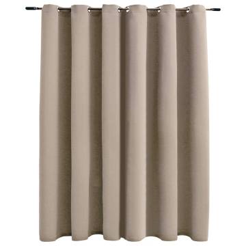 Beige Blackout Curtain with Metal Rings | 290x245 cm | HipoMarket