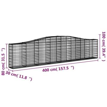 Arched Gabion Baskets - Decorative Garden Barriers | Hipo Market