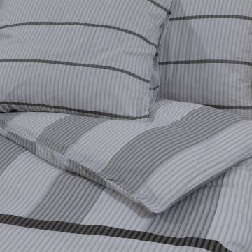 Duvet Cover Set Grey 200x220 cm Cotton - Hipomarket