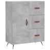 Stylish Highboard Concrete Grey - Durable Engineered Wood