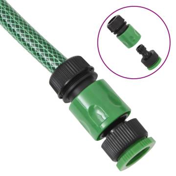 Durable Garden Hose with Fitting Set - 50m PVC Green Hose