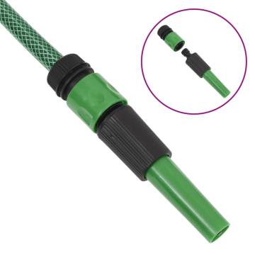 Durable Garden Hose with Fitting Set - 50m PVC Green Hose