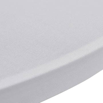 Standing Table Cover Ø60 cm White Stretch - 4 pcs - HipoMarket