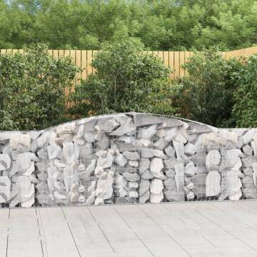 Arched Gabion Baskets - 10pcs Galvanised Iron 400x30x100/120cm