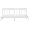 White Solid Wood Pine Bed Frame 160x200 cm | HipoMarket