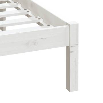 White Solid Wood Pine Bed Frame 160x200 cm | HipoMarket