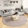 Shaggy Rug PAMPLONA High Pile Modern Beige Ø 240 cm Colour beige Size Ø 240 cm 