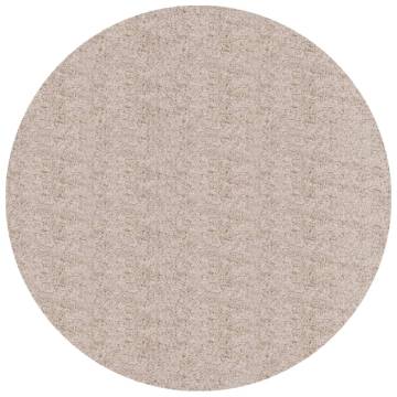 Shaggy Rug PAMPLONA High Pile Modern Beige Ø 240 cm - HipoMarket