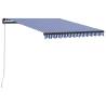 Manual Retractable Awning 350x250 cm Blue and White Colour blue and white Size 350 x 250 cm Quantity in Package 1 