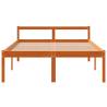 Wax Brown Bed Frame 140x190 cm - Solid Pine Wood