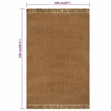 Jute Rug with Tassels 160x230 cm - Natural & Elegant Touch