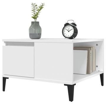 Stylish White Coffee Table - 55x55 cm | HipoMarket