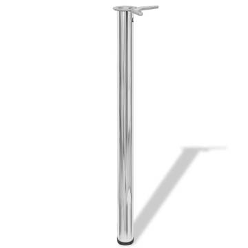 Adjustable Chrome Table Legs - Height 870 mm | HipoMarket UK