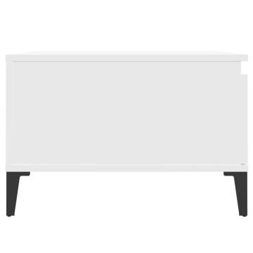 Stylish White Coffee Table - 55x55 cm | HipoMarket