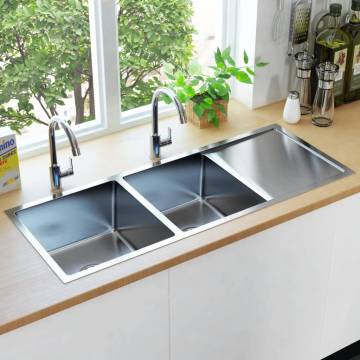 Handmade Stainless Steel Kitchen Sink - Luxury & Functionality