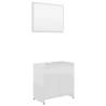 Stylish 3 Piece Bathroom Furniture Set - High Gloss White