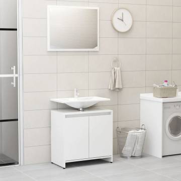 Stylish 3 Piece Bathroom Furniture Set - High Gloss White