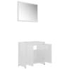 Stylish 3 Piece Bathroom Furniture Set - High Gloss White