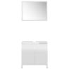 Stylish 3 Piece Bathroom Furniture Set - High Gloss White