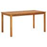 Garden Table 140x80x74 cm Solid Acacia Wood Size 140 x 80 x 74 cm Quantity in Package 1 