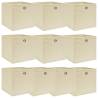 Storage Boxes 10 pcs Cream 32x32x32 cm Fabric Colour cream without lids Quantity in Package 10 Number of 1 